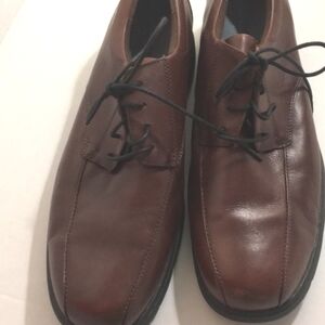 DUNHAM Leather Lace Up Oxfords Brown Shoes Sz 14D